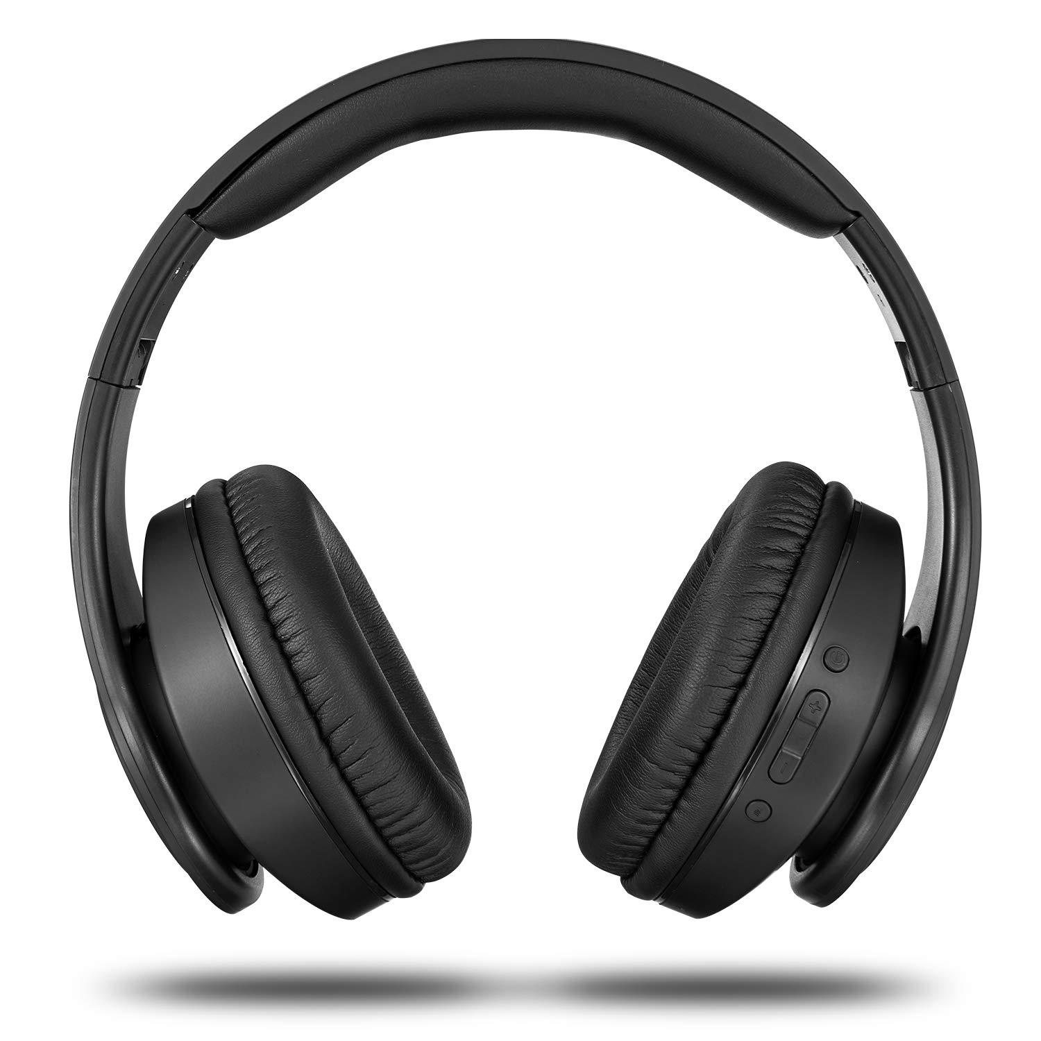 TUINYO TUINYO Wireless Headphones Over Ear, Bluetooth Headphones with Microphone, Foldable Stereo Wireless Headsetfor Travel Work TV PC Cellphone-Black