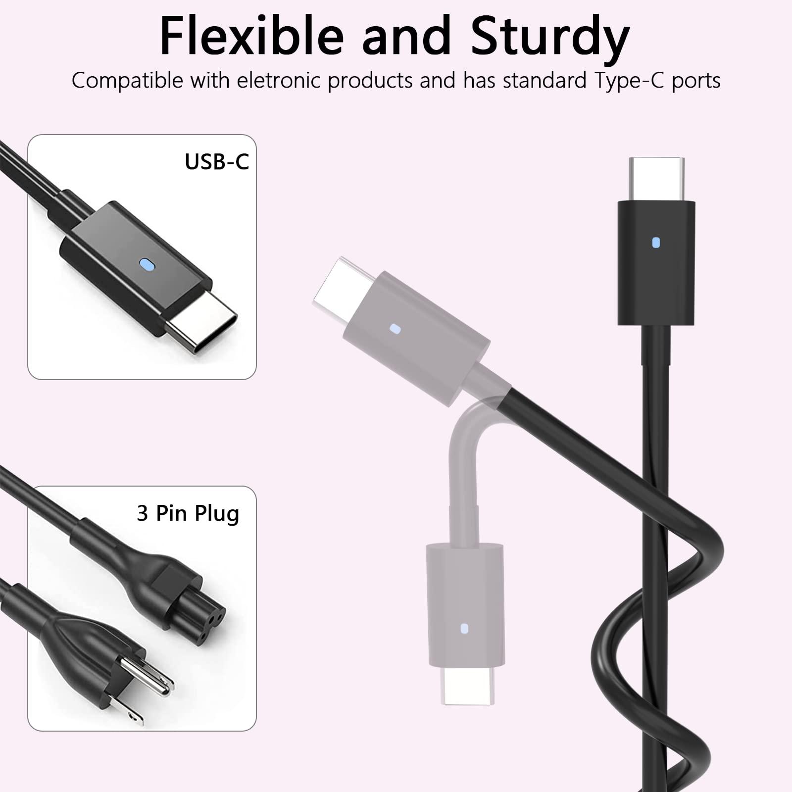 Ruilezyo 130W USB C Laptop Charger for Dell XPS 15 9520 9510 9500 XPS 17 9720 9710 9700 Precision 5570 3571 5680 3590 5480 3551 3490 5530 5490 5690 3560 3570 5770 5470 3561 5550 5560 Type C Power Cord