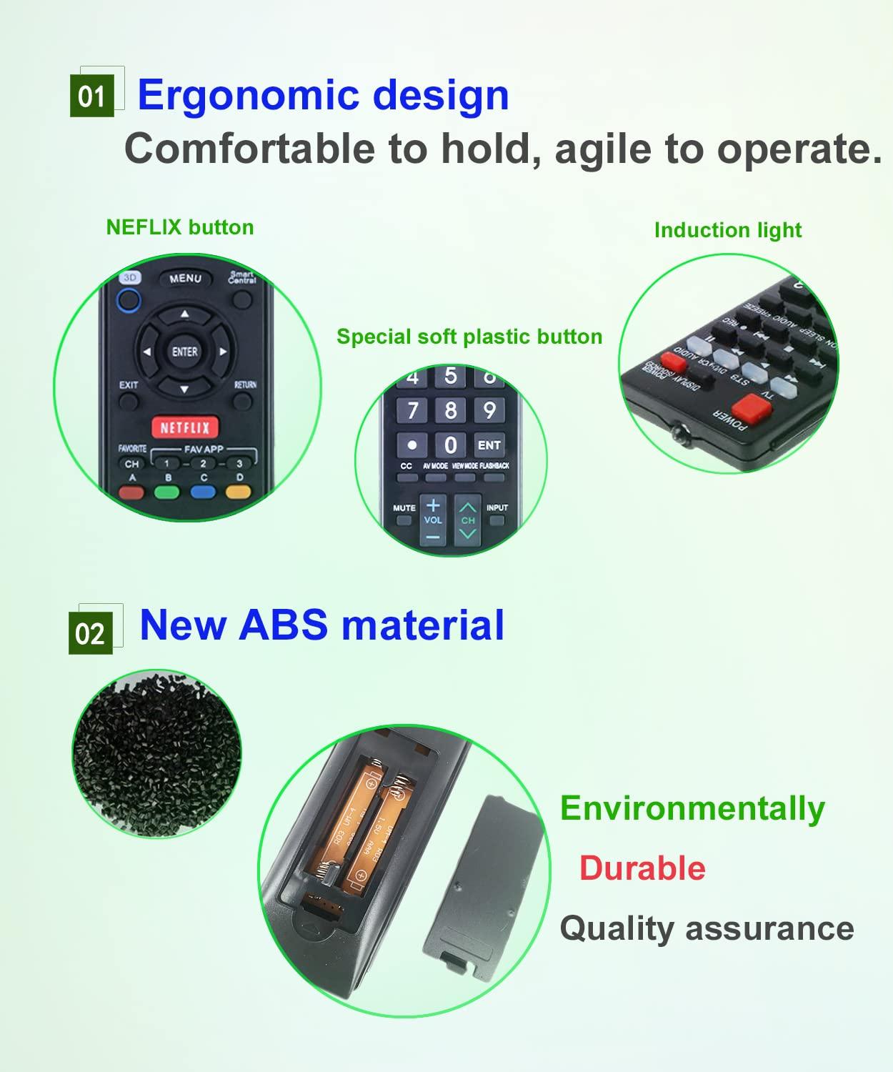 JISOWA JISOWA Replacement Remote Control Universal for Sharp LCD LED Aquos 3D 4K Ultra Smart HD TV RRMC GB005WJSA GB105WJSA GA935WJSA GA890WJSA LC-60LE650U LC-60LE832U LC-70LE632U LC-80LE650U LC-80LE844U