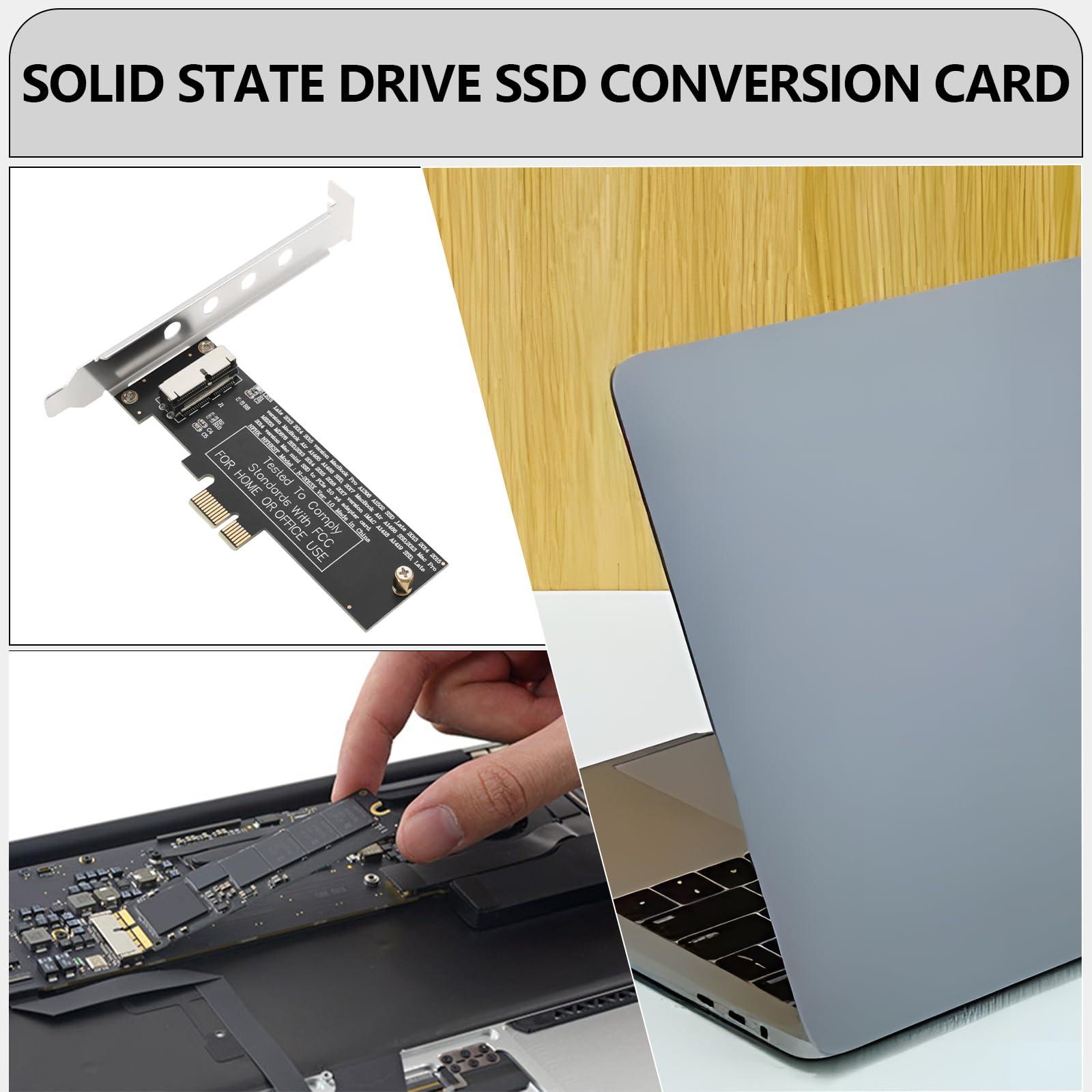 Create idea Create idea PCI-E 1X to 12+16 Pin Solid State Drive SSD Conversion Card Adapter with Metal Baffle Compatible with Mac Pro Air 2013-2017 A1493 A1502 A1465 A1466