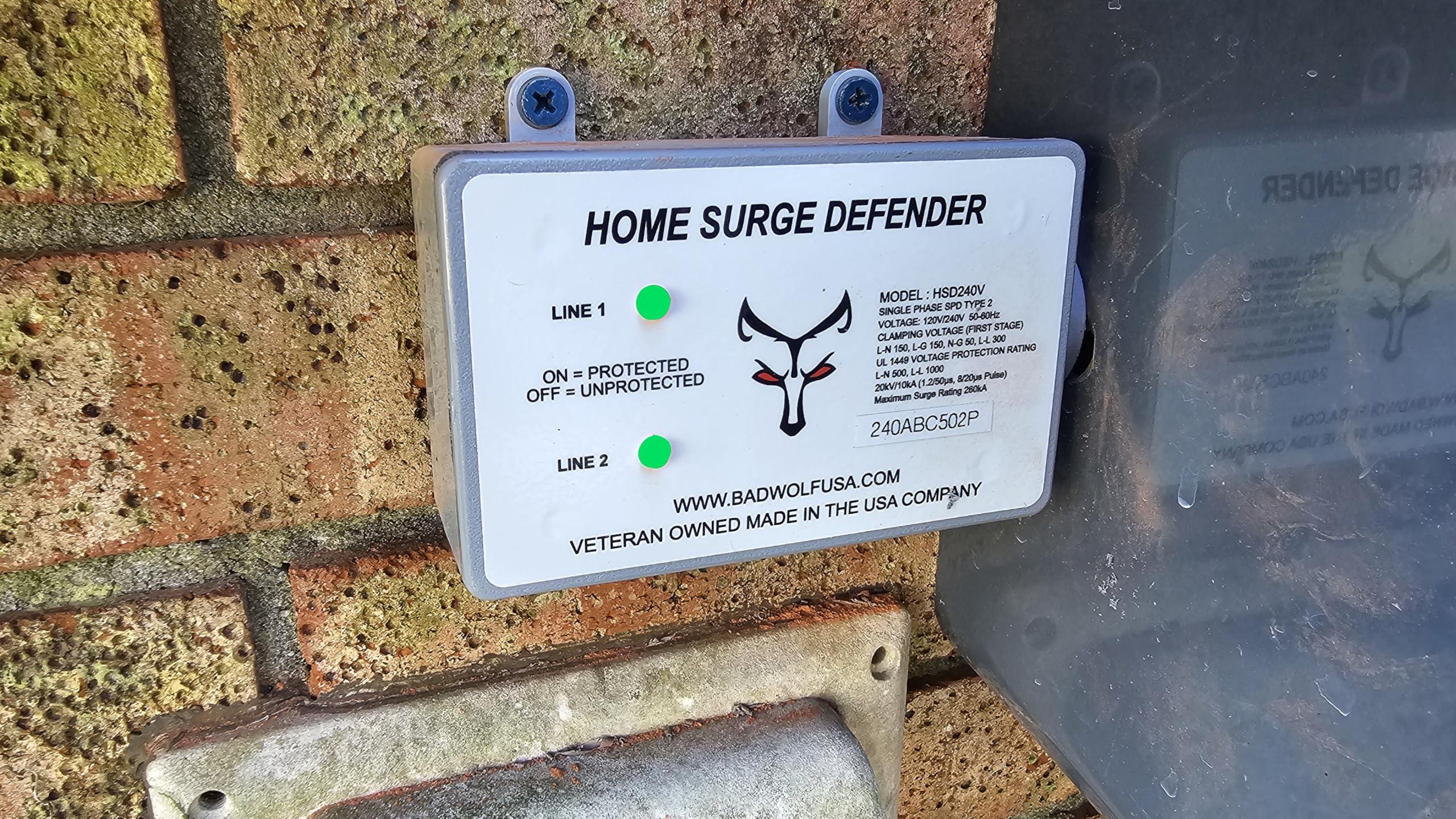 Bad Wolf Whole House EMP Surge Protector, 260kA of Surge Protection to Shield Your Home from Transient Surges Such As Lightning, EMP, CME, Solar Flare and More