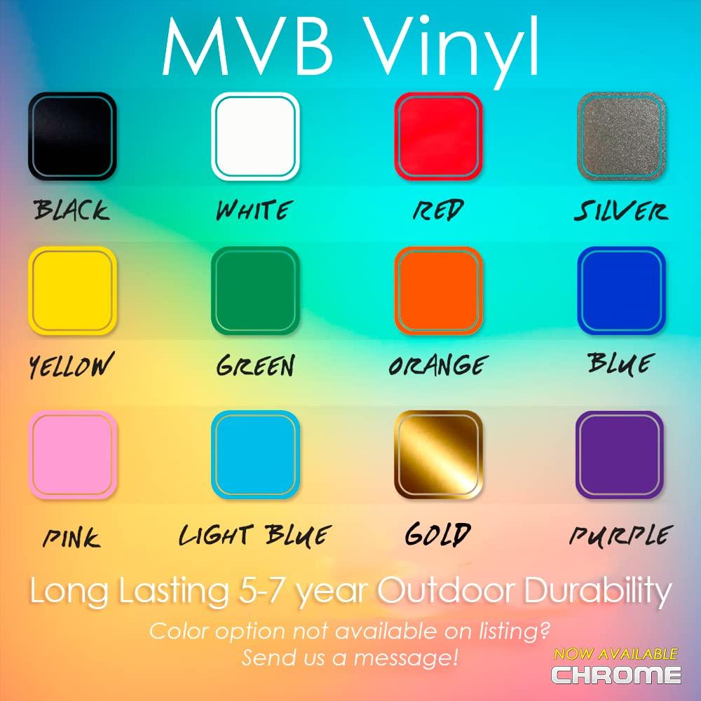 MVB Vinyl Creations Boat Registration Hull Numbers Vinyl Decal Sticker Set | Racing Tracker Style 772