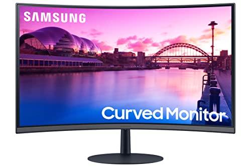 SAMSUNG SAMSUNG 32-Inch S39C Series FHD Curved Gaming Monitor, 75Hz, AMD FreeSync, Game Mode, Advanced Eye Comfort, Frameless Display, Built in Speakers, Slim Metal Stand, LS32C392EANXGO, 2023, Black