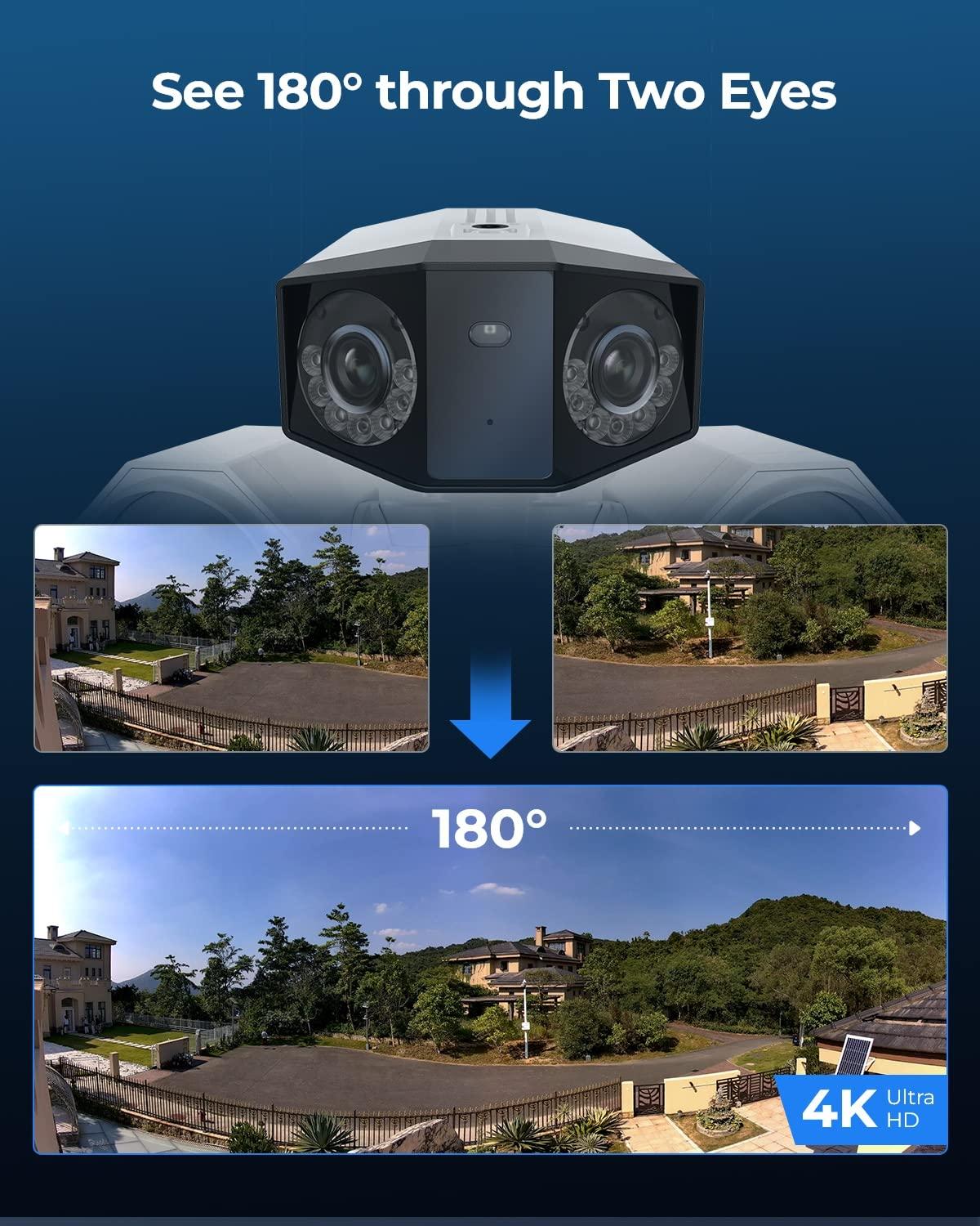 REOLINK REOLINK 4K Floodlight Camera for PoE Security Camera System, IP Outdoor Camera in 180 Degree Ultra-Wide Angle, Human/Vehicle/Pet Alerts, 1800 Lumen Floodlights, Two Way Talk