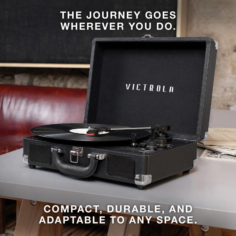 Victrola Victrola Vintage 3-Speed Bluetooth Portable Suitcase Record Player with Built-in Speakers | Upgraded Turntable Audio Sound|Marsala, Model Number: VSC-550BT-ML