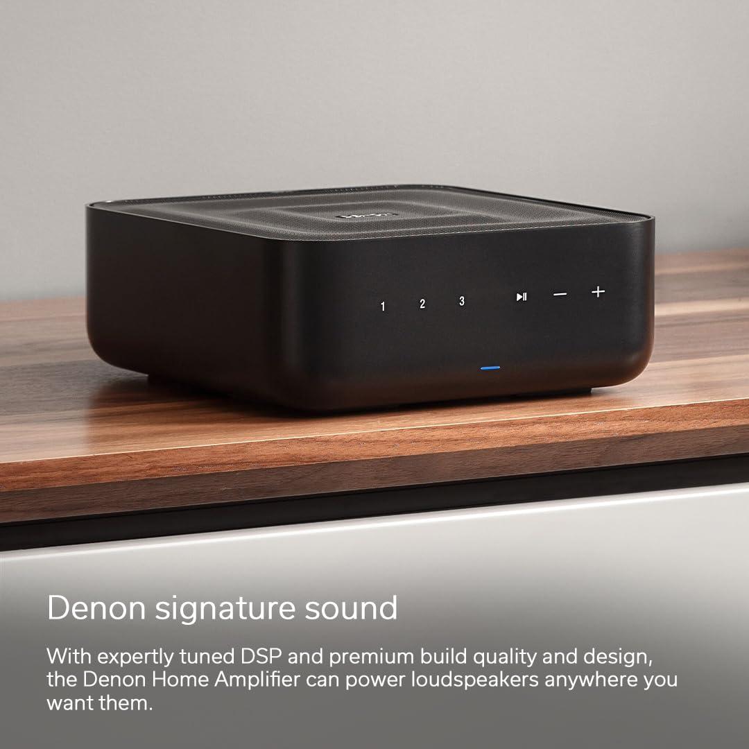 Denon Denon Home Amplifier (100W x 2), Compact Stereo Amplifier with HEOS Built-in, High-Res Audio, Dolby Digital Plus Decoding, Wireless Music Streaming via Wi-Fi, AirPlay 2, and Bluetooth