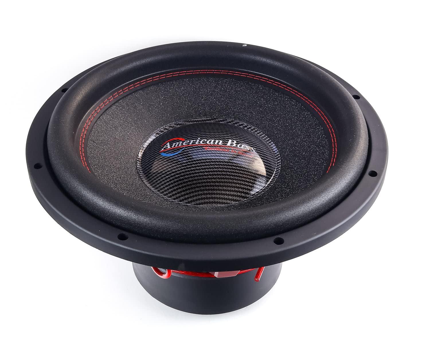 American Bass American Bass Hawk 15 Inch Subwoofer 1500 Watt RMS and 3000 Watt Max Power, 4 Ohm Impedance, 200-oz Magnet, and 3-inch Voice Coil, Pack of 1