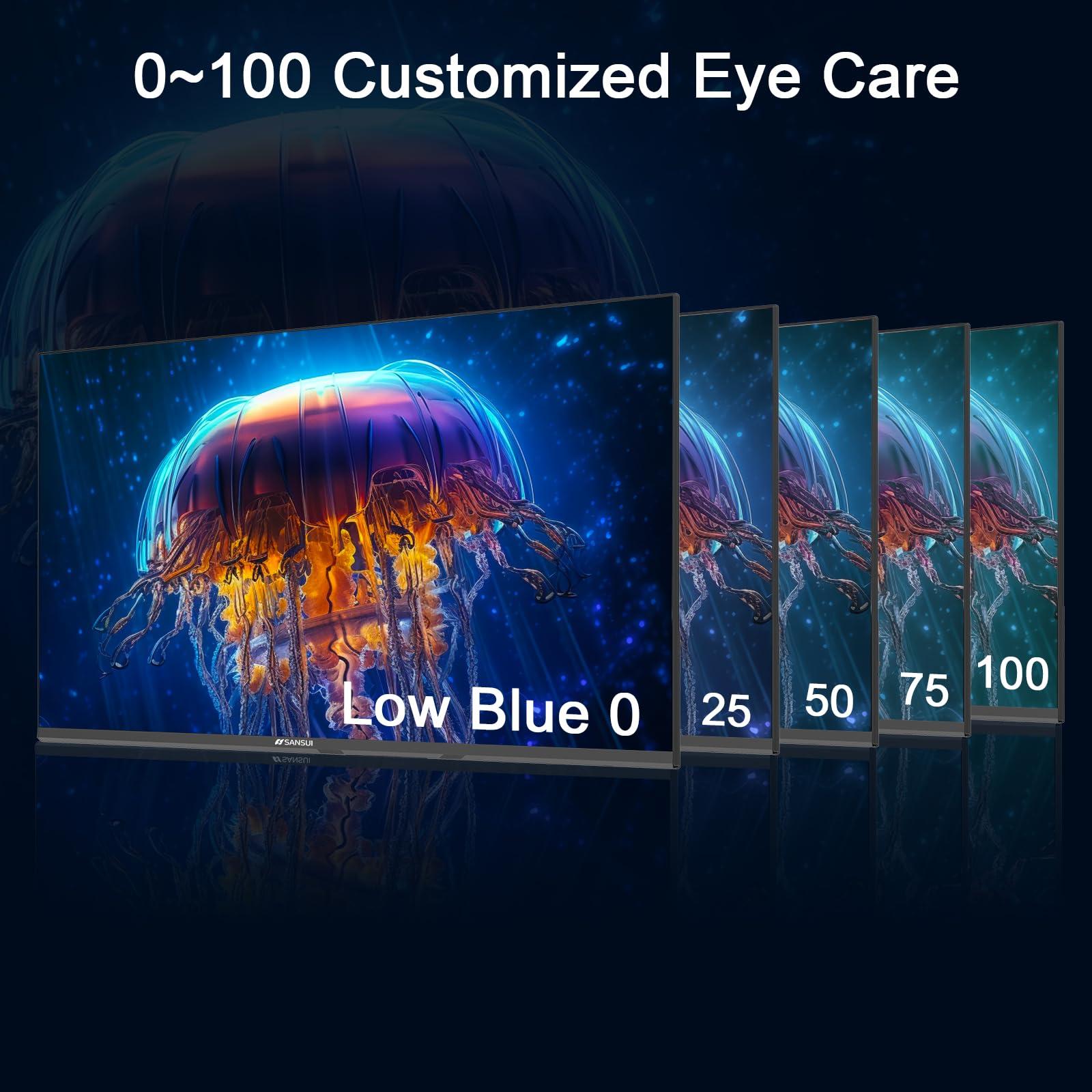 SANSUI SANSUI 24 inch Monitor, IPS Display Computer Monitor with Built-in Speakers, 100Hz Monitor VESA Mount with HDMI Inputs, FHD Monitor for Home Office (ES-24x3A HDMI Cable Included)