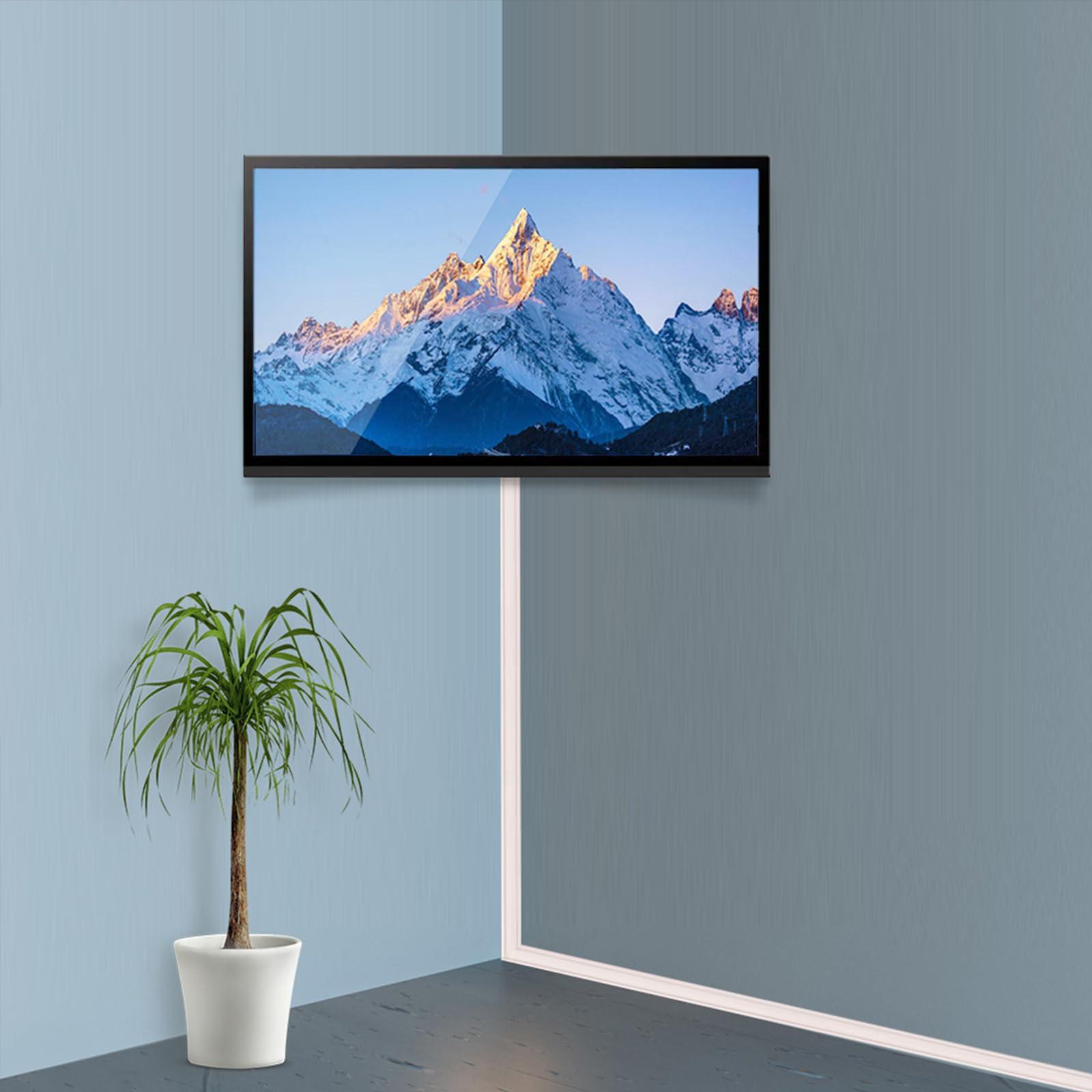 ZGYZJM Corner Cable Hider,125.6in Corner Cable Concealer,Paintable Cord Cover on Wall,Corner Cable Management Kit,Cord Hider Wire Concealer,Cable Cover Raceway for Floor Baseboard,Ceiling,8XL15.7in,White