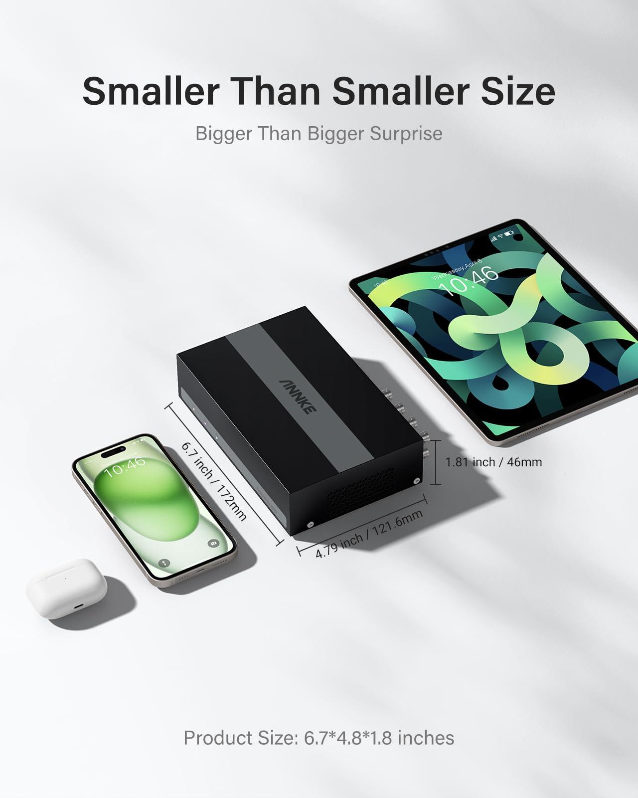 ANNKE ANNKE 8 Channel 3K Lite Security Digital Video Recorder with 1TB Hard Drive, H.265+ Hybrid 5-in-1 Surveillance DVR, Human & Vehicle Detection, Supports 8CH Analog and 2 IP Cameras for 24/7 Home CCTV