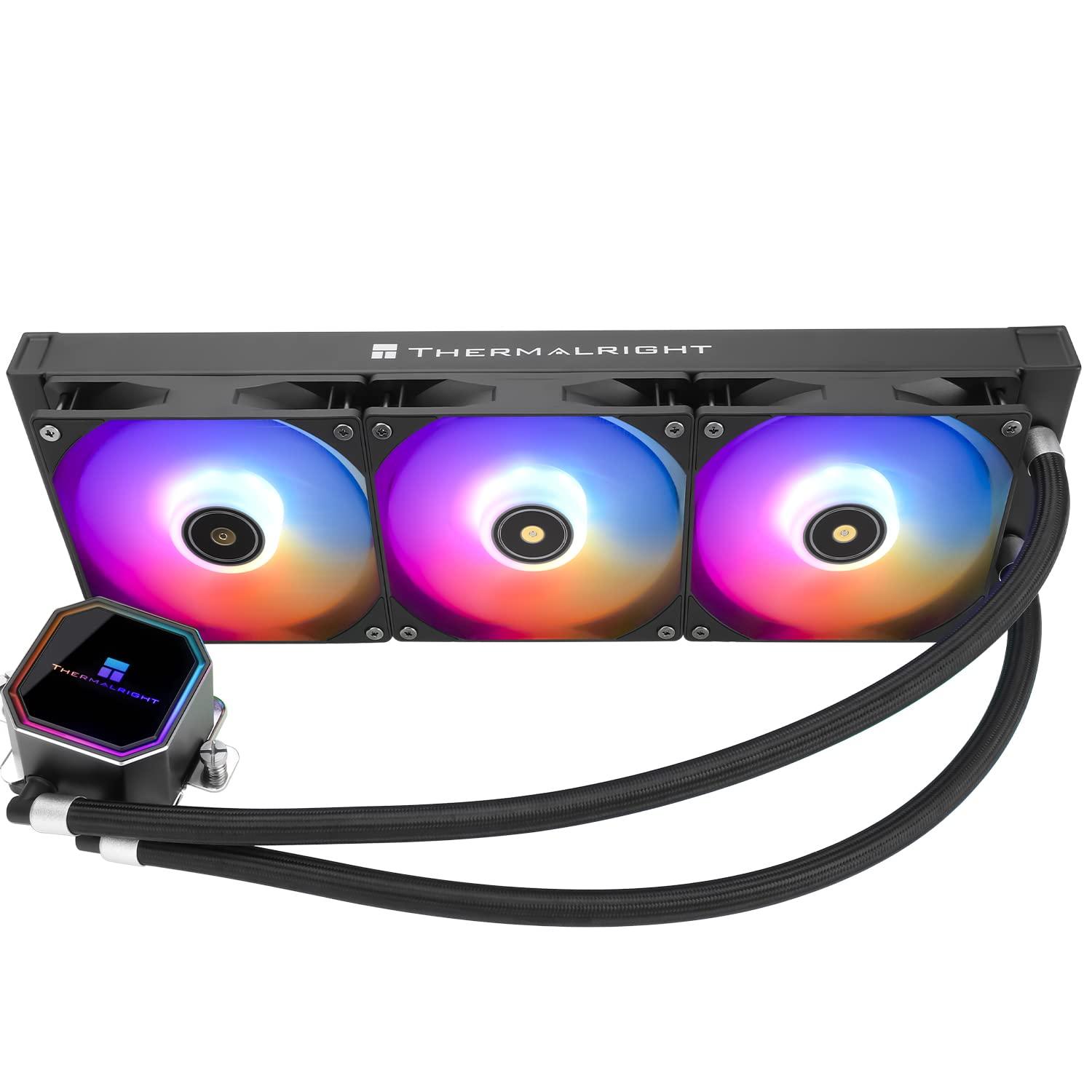 Thermalright Thermalright Frozen Prism 360 Black ARGB CPU Liquid Cooler,Efficient PWM Controlled Pump 3300RPM,3TL-E12 Series PWM Fan,Water Cooling Computer Parts,for AM4/AM5,Intel lga1150/1200/1700/1851/2011