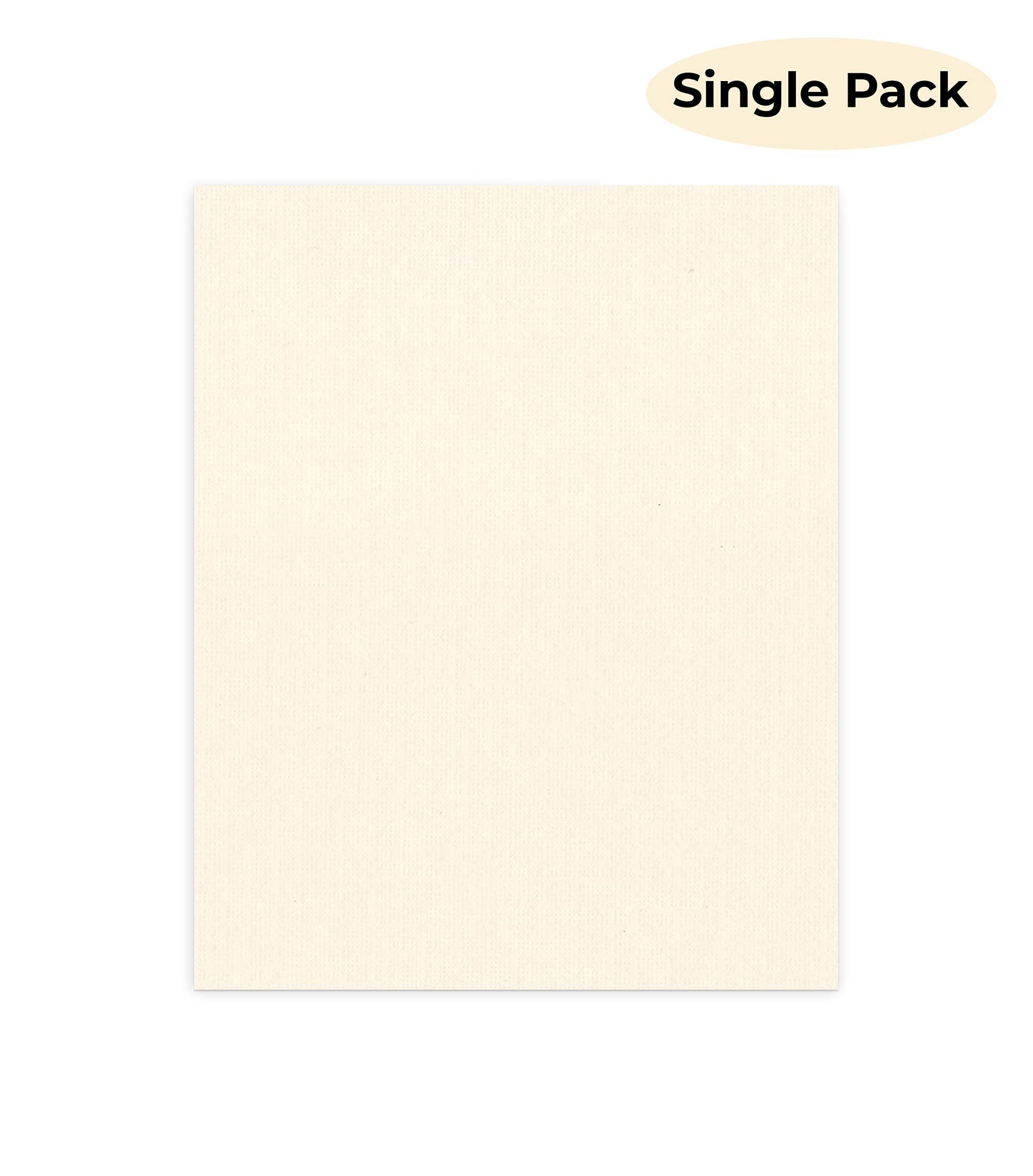 CountryArtHouse CountryArtHouse Textured Cream Acid Free 8x10 Backing Board - Uncut Photo Mat Board - 1 Sheet