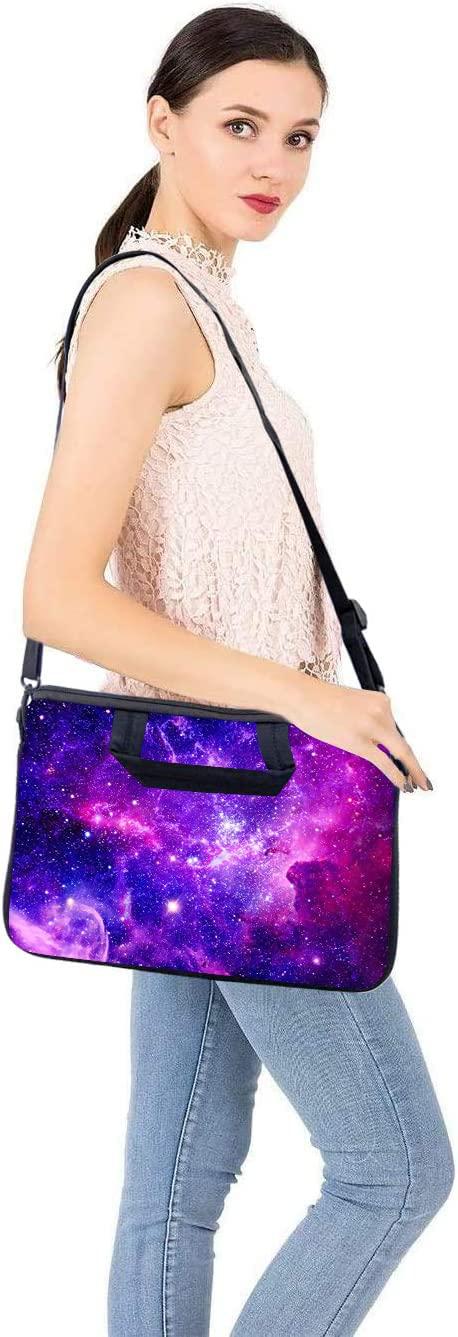 RICHEN RICHEN 17 inch Laptop Shoulder Bag Carrying Case with Handle Fits 15.6/16/17/17.3/17.4 inch Laptop Notebook (16-17.3 inch, Purple Galaxy)