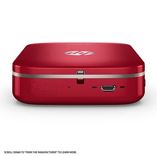 HP Sprocket HP Sprocket Portable Photo Printer, Print Social Media Photos on 2x3" Sticky-Backed Paper - Red (Z3Z93A)