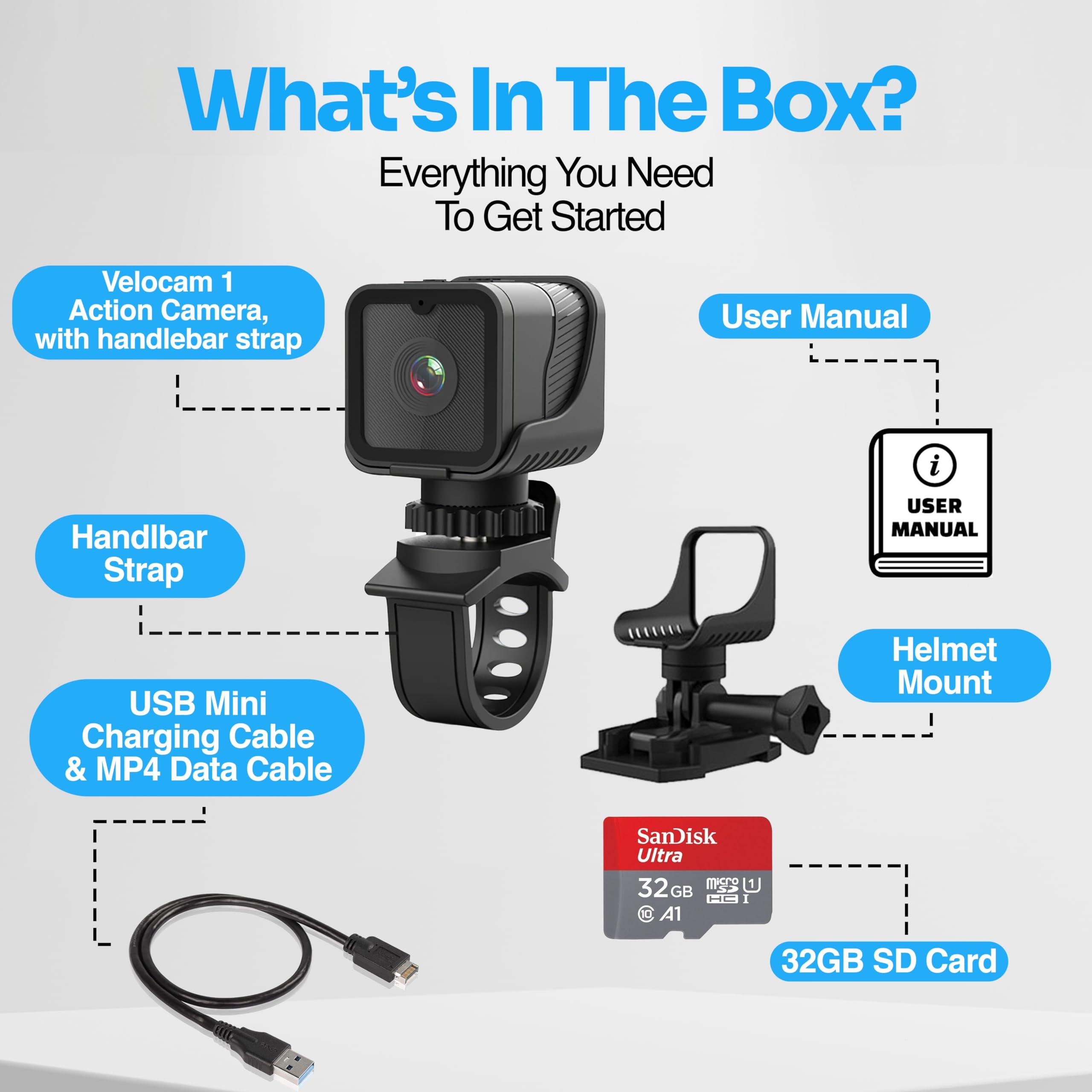 TIROL SUPPLIES TIROL SUPPLIES Bike Camera with 170 Wide Angle, HD 1080P Mini Sport Camera, Loop & Emergency Recording, Bicycle, Outdoor Sports, USB Rechargeable & Portable Action Camera, 1.2 oz (41g)