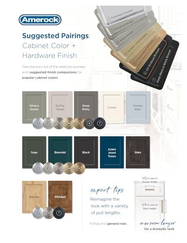 Amerock Amerock | Cabinet Knob | Gilded Bronze | 1-1/4 inch (32 mm) Length | Mulholland | 1 Pack | Drawer Knob | Cabinet Hardware