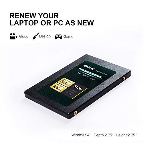 INLAND INLAND Professional 512GB SSD 3D TLC NAND SATA III 6Gb/s 2.5" 7mm Internal Solid State Drive (512GB)