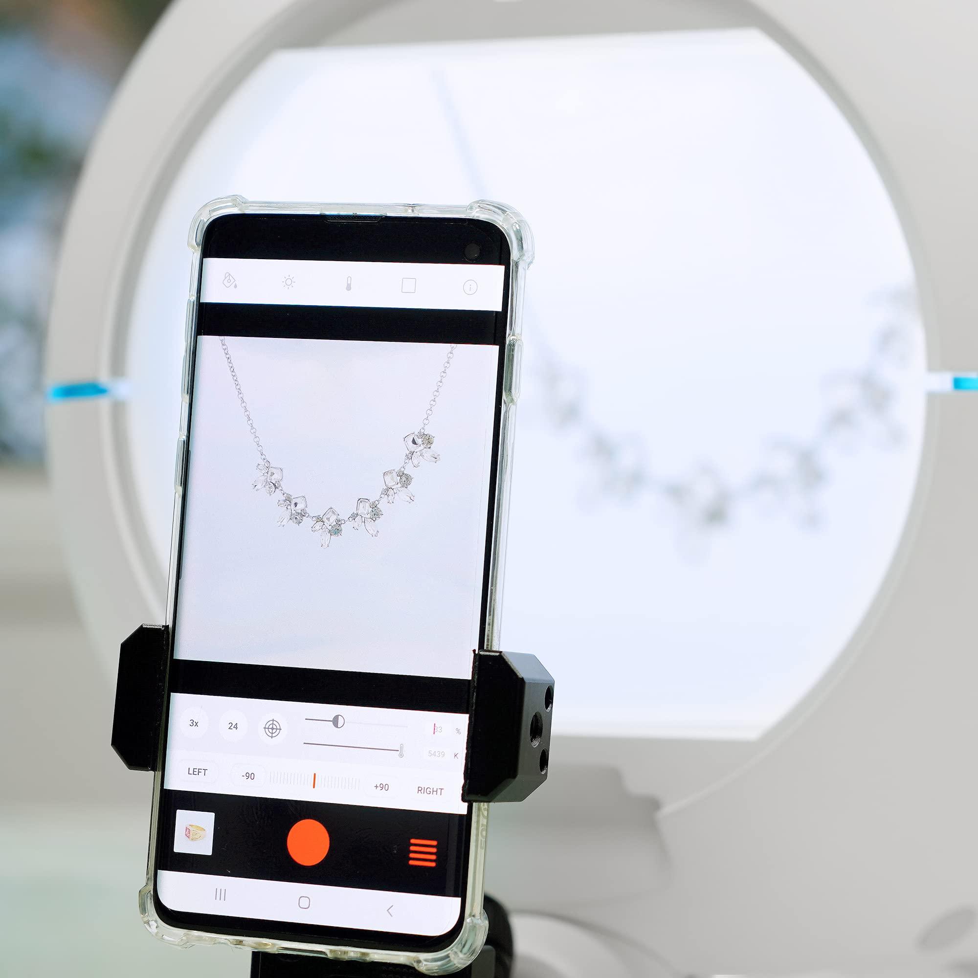 ORANGEMONKIE Foldio360 Smart Dome with Mount Kit (Smart Lightning Turntable with Built-in LED Light, Turntable and Phone Mount Kit | Auto Shooting 360 Degree Images and Video)