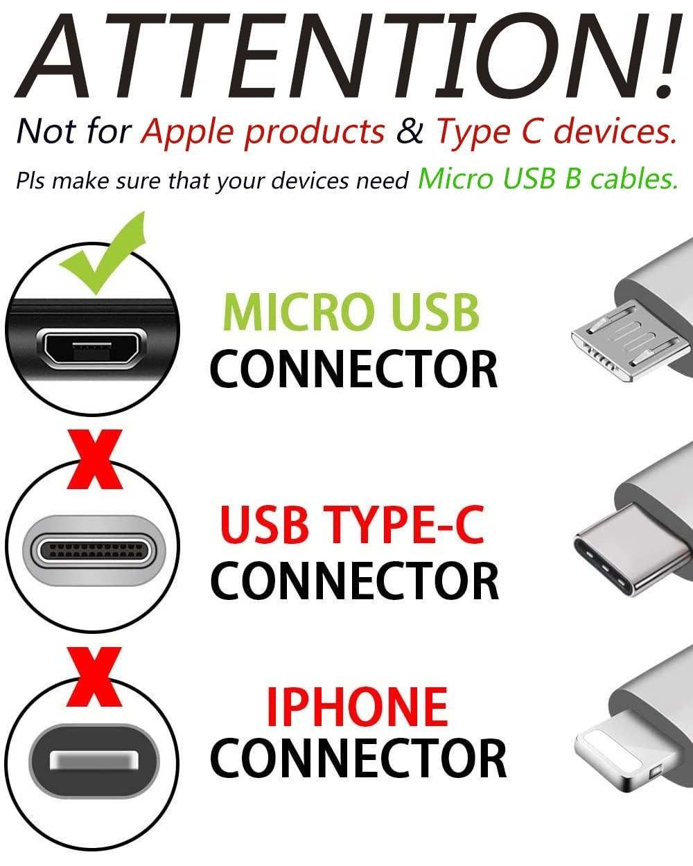 BestCH BestCH Micro USB Charger Cable for Tomtom 4EN42 Z1230 4EN52 Z1230 Power Lead 5 Pin