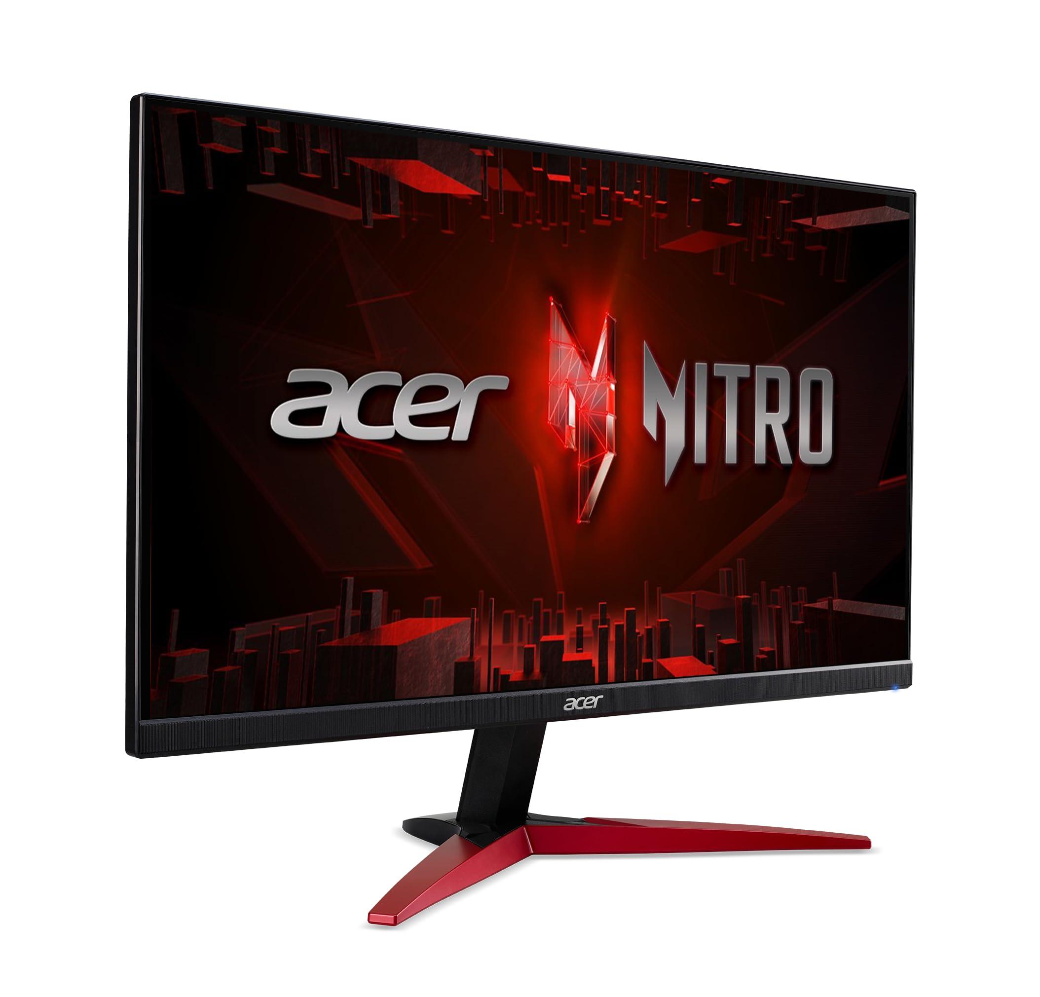 acer Acer Nitro 23.8" Full HD 1920 x 1080 PC Gaming IPS Monitor | AMD FreeSync Premium | 180Hz Refresh | Up to 0.5ms | HDR10 Support | 99% sRGB | 1 x Display Port 1.2 & 2 x HDMI 2.0 | KG241Y M3biip