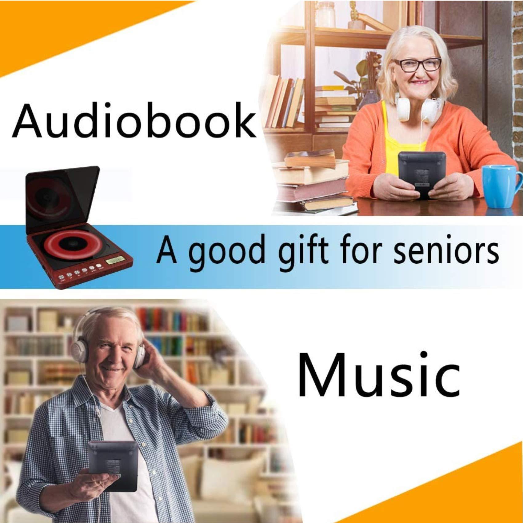 MONODEAL Portable CD Player with Headphones, Monodeal CW605 Compact Design CD Player with LCD Disply, Anti-Skip Personal CD Player for Car, Rechargeable CD Player for Music Audiobook Listening