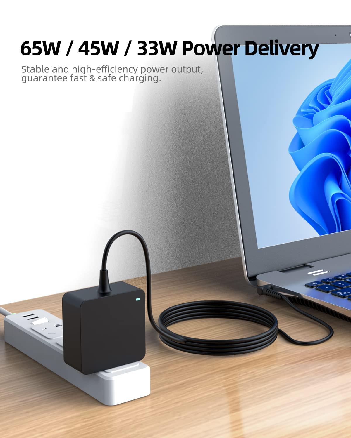 Nicpower 65W 45W AC Charger Compatible with Lenovo ADLX65CCGU2A ADLX65CDGU2A ADLX65CLGC2A ADLX65CLGU2A ADLX65CCGA2A ADLX65CCGE2A ADLX65CLGE2A ADLX65CDGC2A ADLX65CLGA2A GX20L29355 Laptop, Round Head