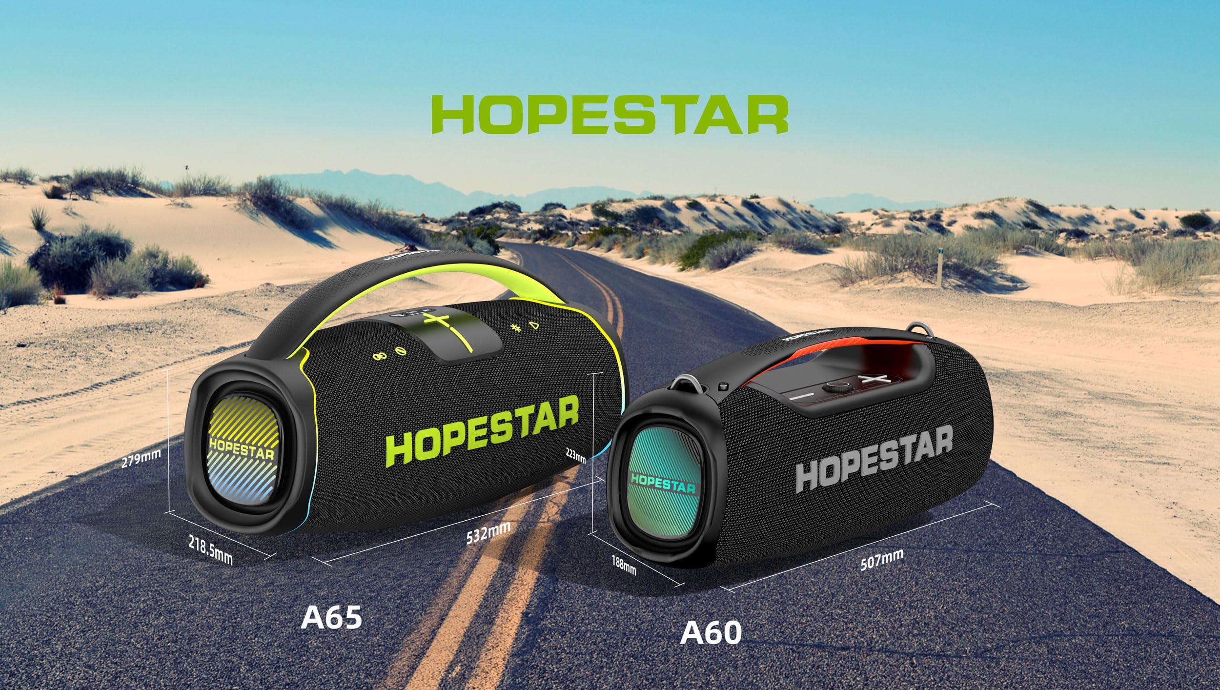 WorryFree Gadgets WorryFree Gadgets 300W Portable Speaker Wireless Bluetooth Audio Big Bass with Handle, Microphone, Hopestar Series (Blue)