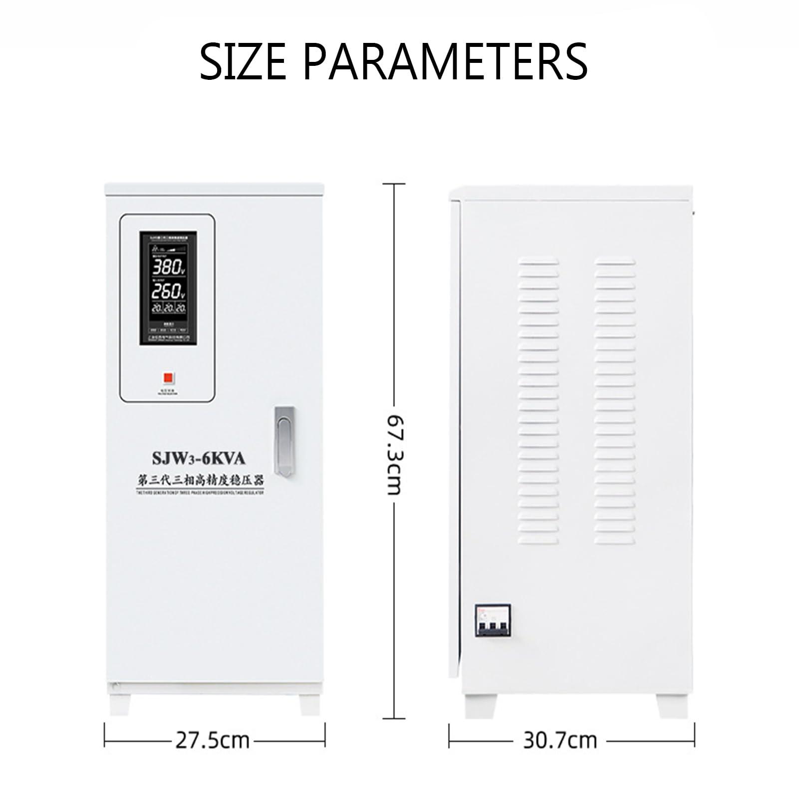 DirectNine Basics Voltage Stabilizer,High Precision 3 Phase Heavy Duty AC Voltage Regulator 380V Regulator Surge Protector Suitable for Industrial Facilities Such as Machine Tool Equipment,6KVA