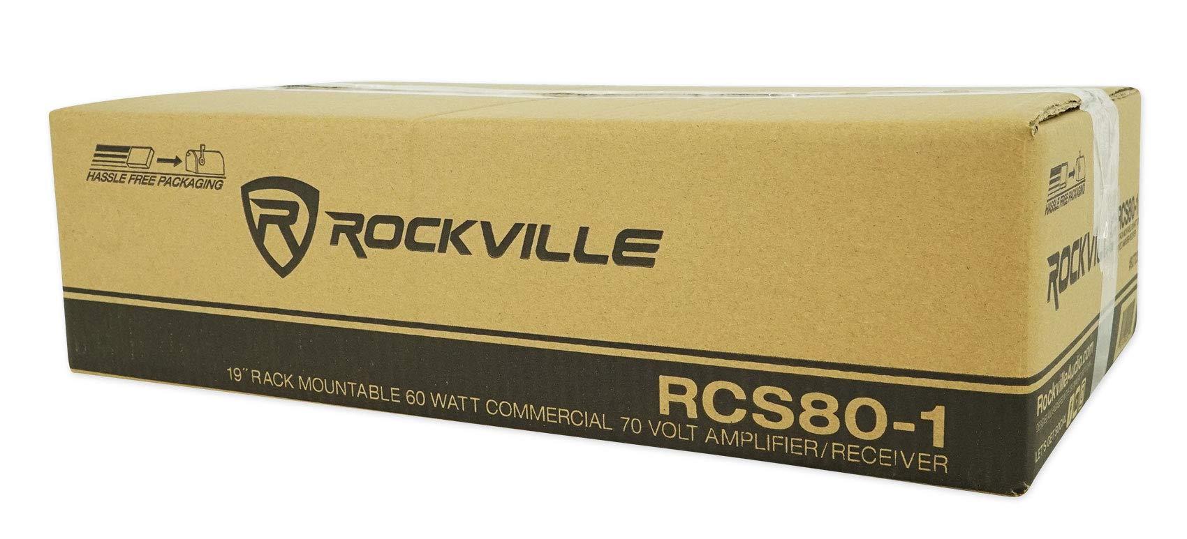 Rockville Rockville 70v Commercial/Restaurant Amplifier+2 White Wall+4 Ceiling Speakers