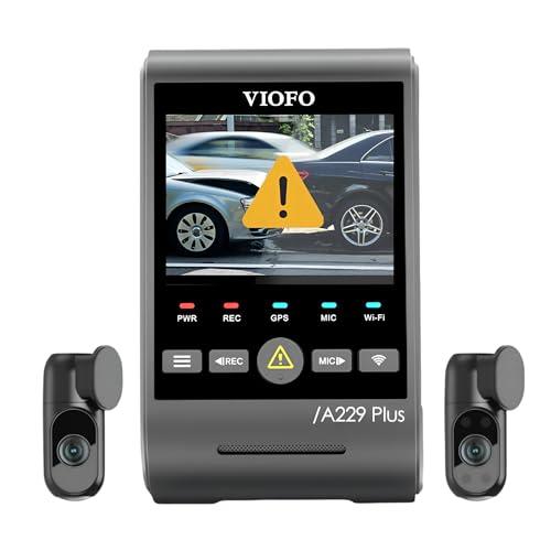 VIOFO VIOFO A229 Plus 3 Channel Dash Cam, Dual STARVIS 2 Sensors, 3-Channel HDR, 1440P+1440P+1080P Front Inside and Rear Car Camera, 5GHz Wi-Fi, Voice Control, Ultra-Precise GPS, 24 Hours Parking Mode