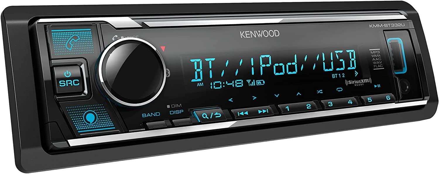 Kenwood KENWOOD KMM-BT332U Bluetooth Car Stereo with USB Port, AM/FM Radio, MP3 Player, Multi Color LCD, Detachable Face, Built in Amazon Alexa Plus SXV300V1 SiriusXM Tuner