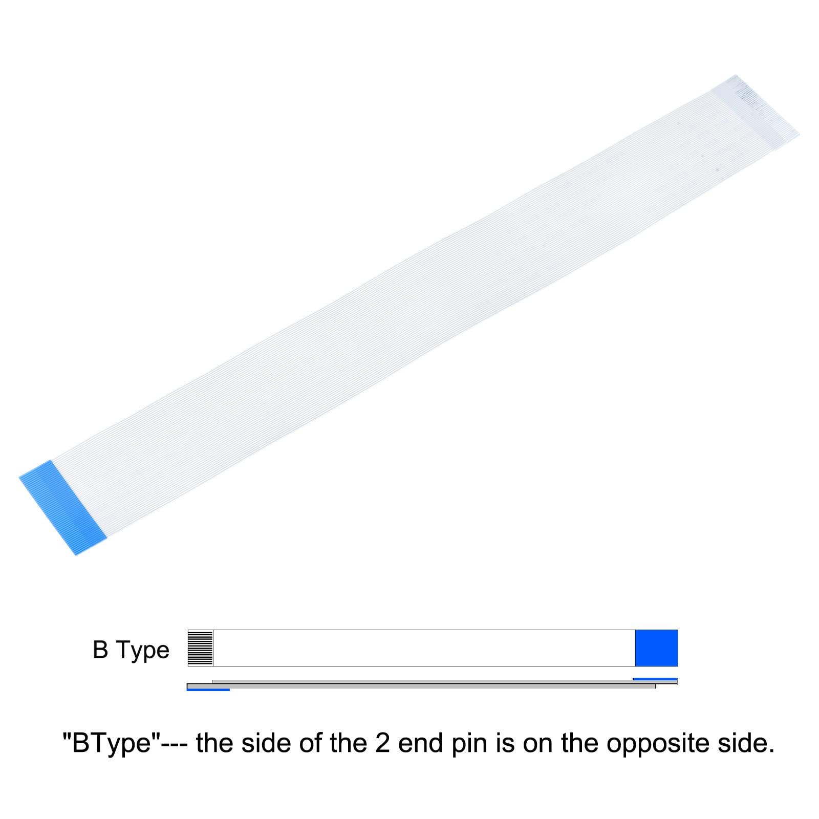 MECCANIXITY MECCANIXITY FFC Ribbon Flat Flexible Cable, 50 Pin 0.5mm Pitch 200mm Long (B Type) for LCD 3D Printer Camera DVD TV Laptop Audio Pack of 5