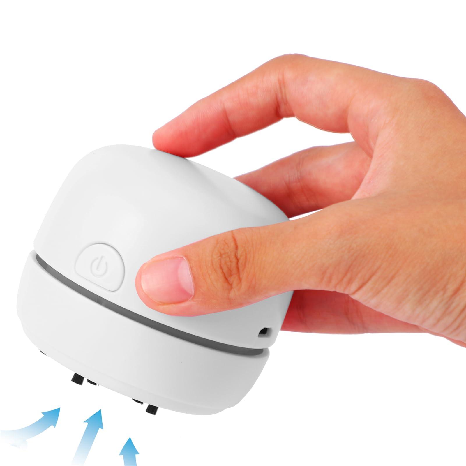 GSHLGAO GSHLGAO Desktop Vacuum Cleaner USB Charging with Vacuum Nozzle Cleaning Brush, cuteofficedeskaccessories Detachable Design & Portable Mini Table Dust Vaccum Cleaner Crumbs,