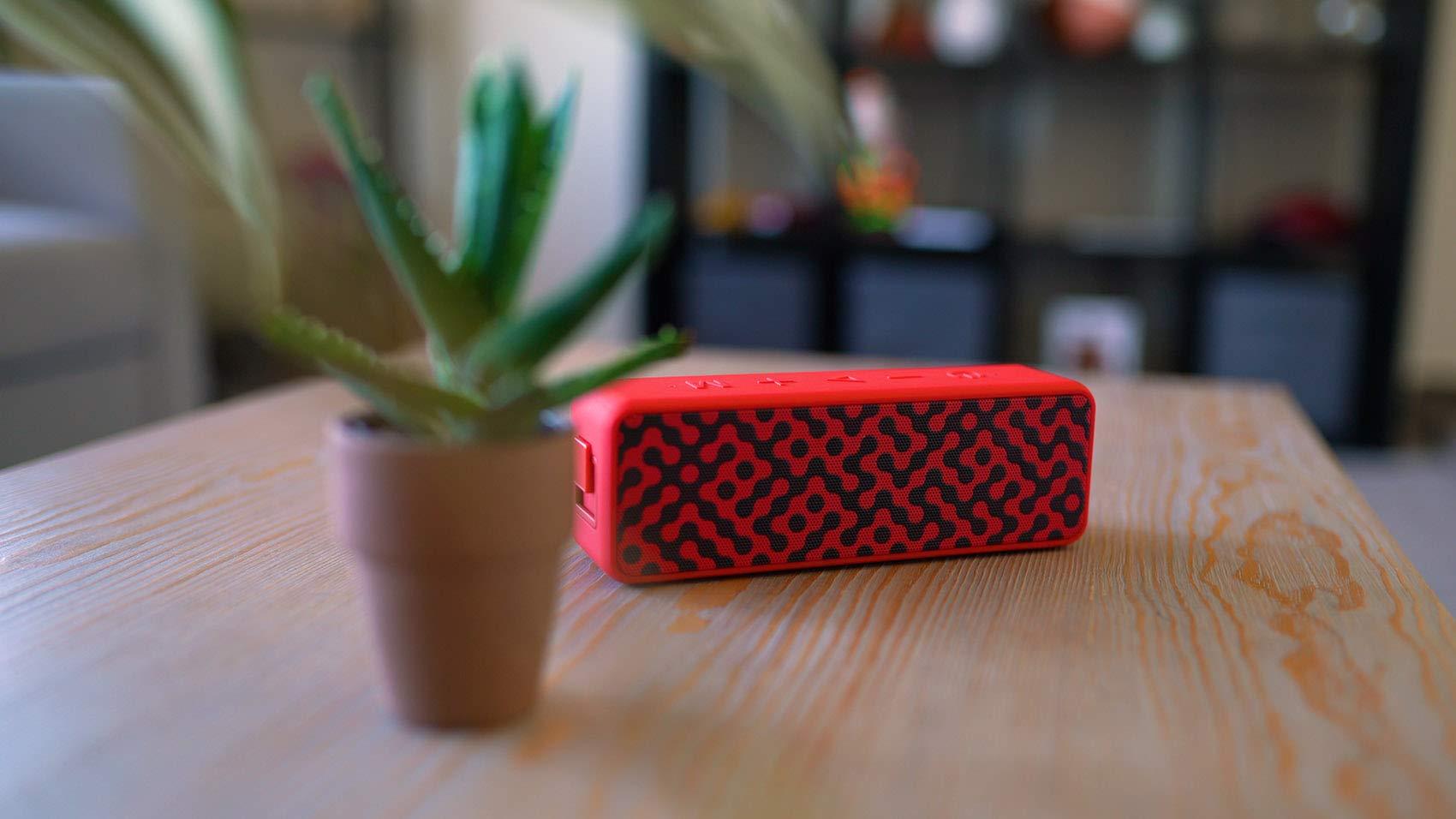 Rockville Rockville Faze Portable Bluetooth Speaker TWS Wireless Link 36 Hour Battery, Red