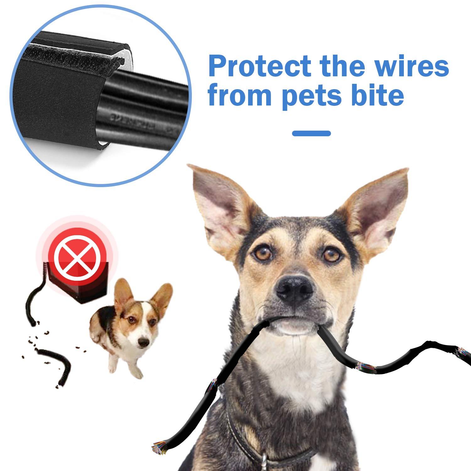 JOTO JOTO 10.83ft Cable Management Sleeve Bundle with 2 Pack Flexible Cable Sleeve Wrap Cover