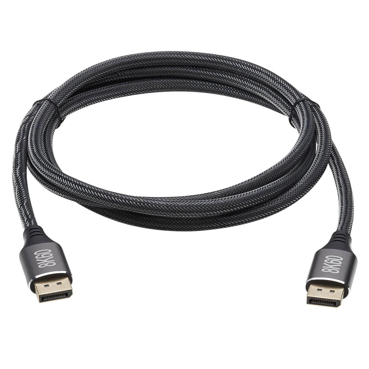 Tripp Lite Tripp Lite DisplayPort 1.4 Cable, 8K DisplayPort to DisplayPort Cable, 8K@60Hz, DP to DP, HDR, HBR3, HDCP 2.2, 4:4:4, BT.2020, Gold Plated M/M, 6 Ft, Black (P580-006-8K6)
