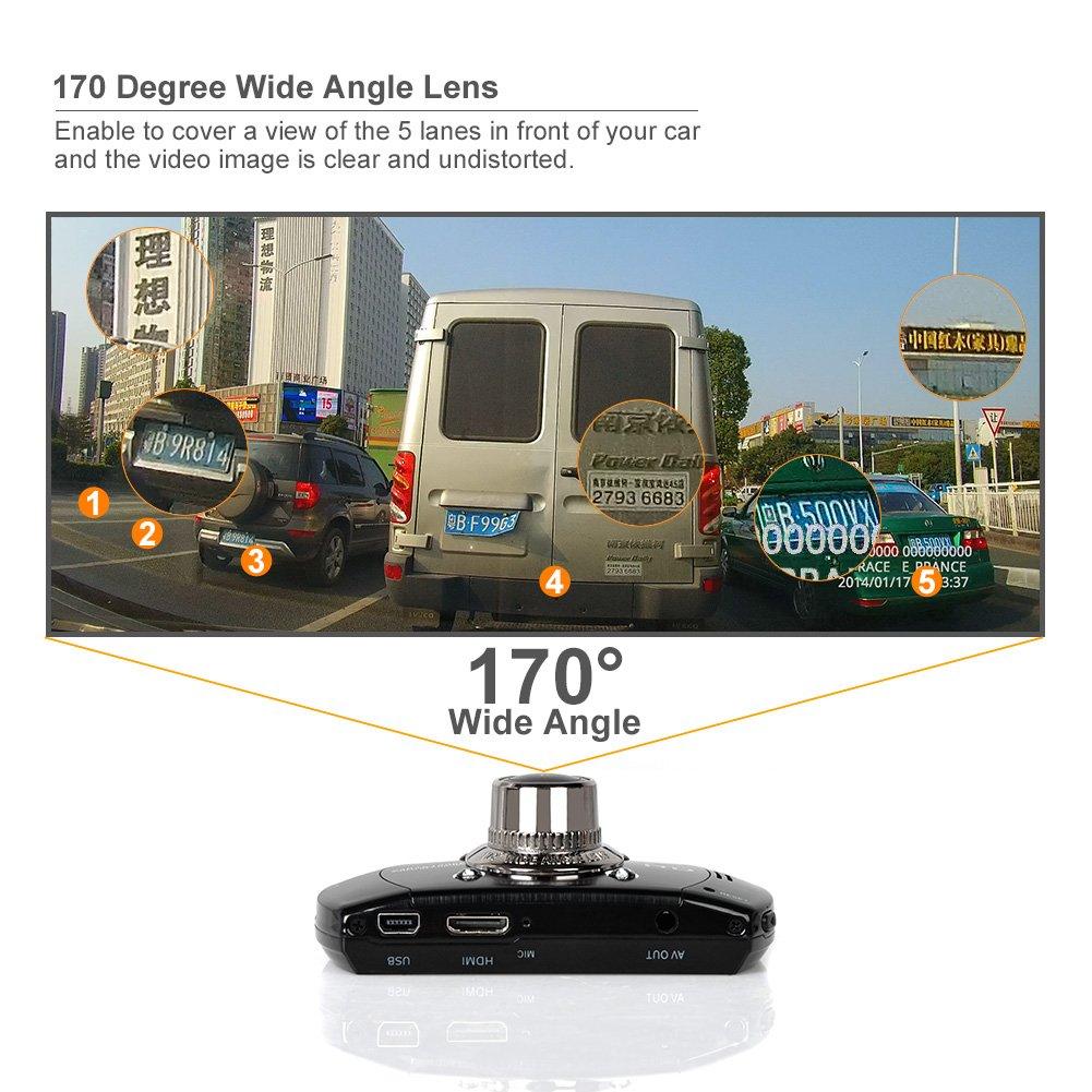 E-PRANCE E-PRANCE 2015 New B47fs Super Night Vision Car Dash Camera Recorder Super Hd 1296p G-Sensor Hdmi + 170 Degree Ultra Wide Angle + Ov4689 Cmos Sensor + Ir Night Vision with 32gb Memory Card