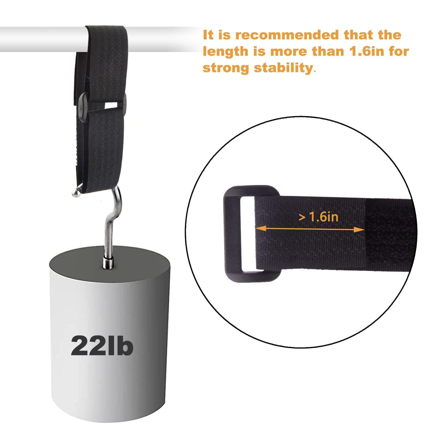 WSZJINB WSZJINB 32Ft x 1In Adjustable Cable Straps with Buckles, Free Cut Length, Black Reusable Fastening Cable Ties, Hook and Loop Securing Strap for Cable Tidy, Wire Management, Cord Organiser