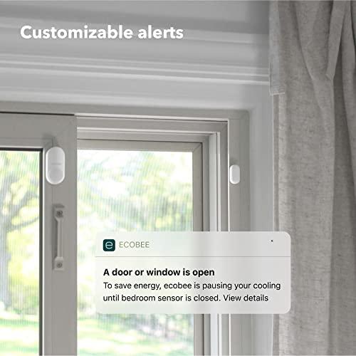 ecobee ecobee Smart Sensor for Doors & Windows 2 Pack - Wifi Contact Sensor for Home Security, Energy Savings - Compatible with Smart Thermostats - Temperature sensor