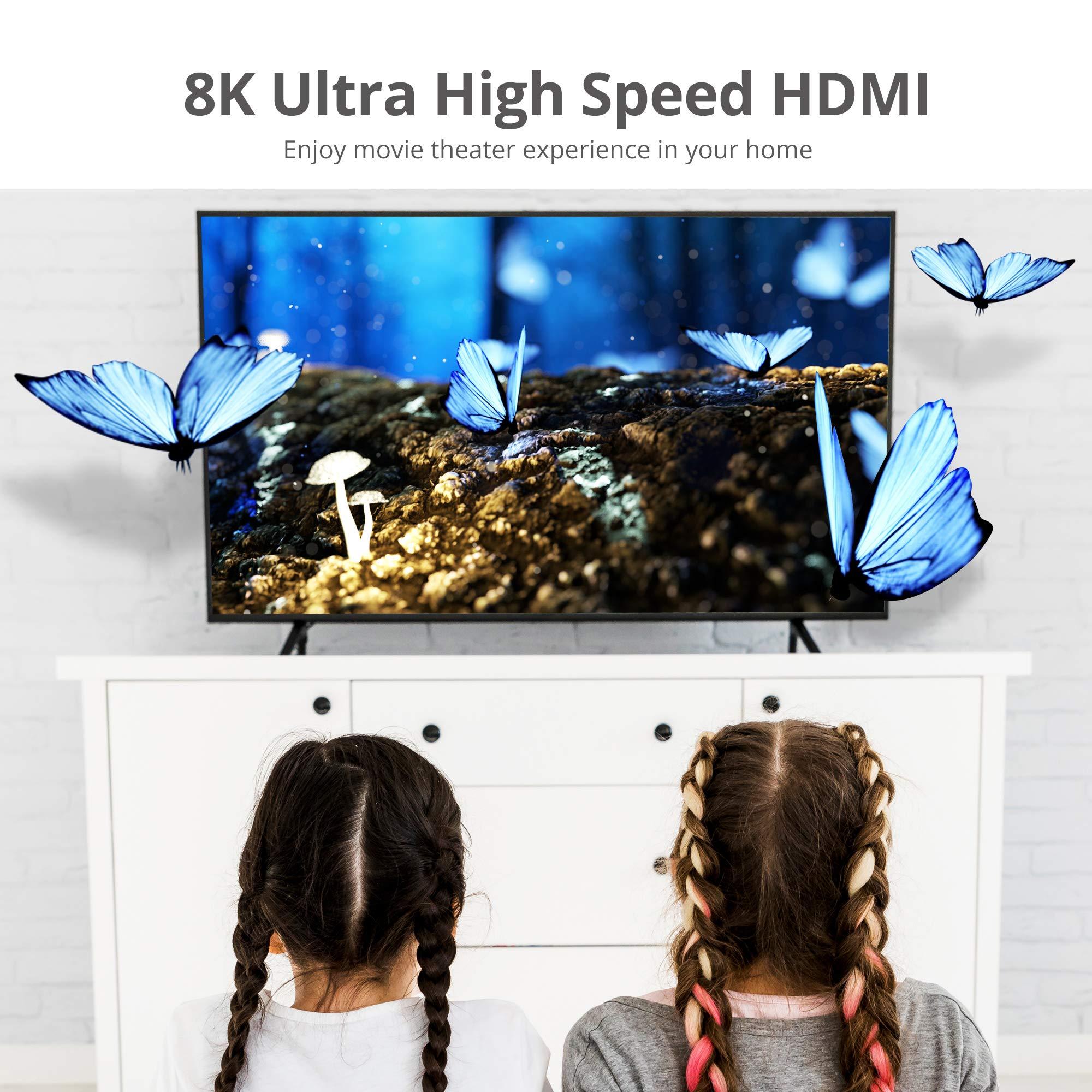 SIIG SIIG 8K Ultra High Speed HDMI Cable - 10ft, HDMI 2.1 Cable - 8K,48Gbps,Dynamic HDR,4K/120Hz,eARC, HDCP 2.3 DSC, for PS5, Xbox Series X, RTX 3XXX, RX 6XXX, Apple TV, and More (CB-H21611-S1)