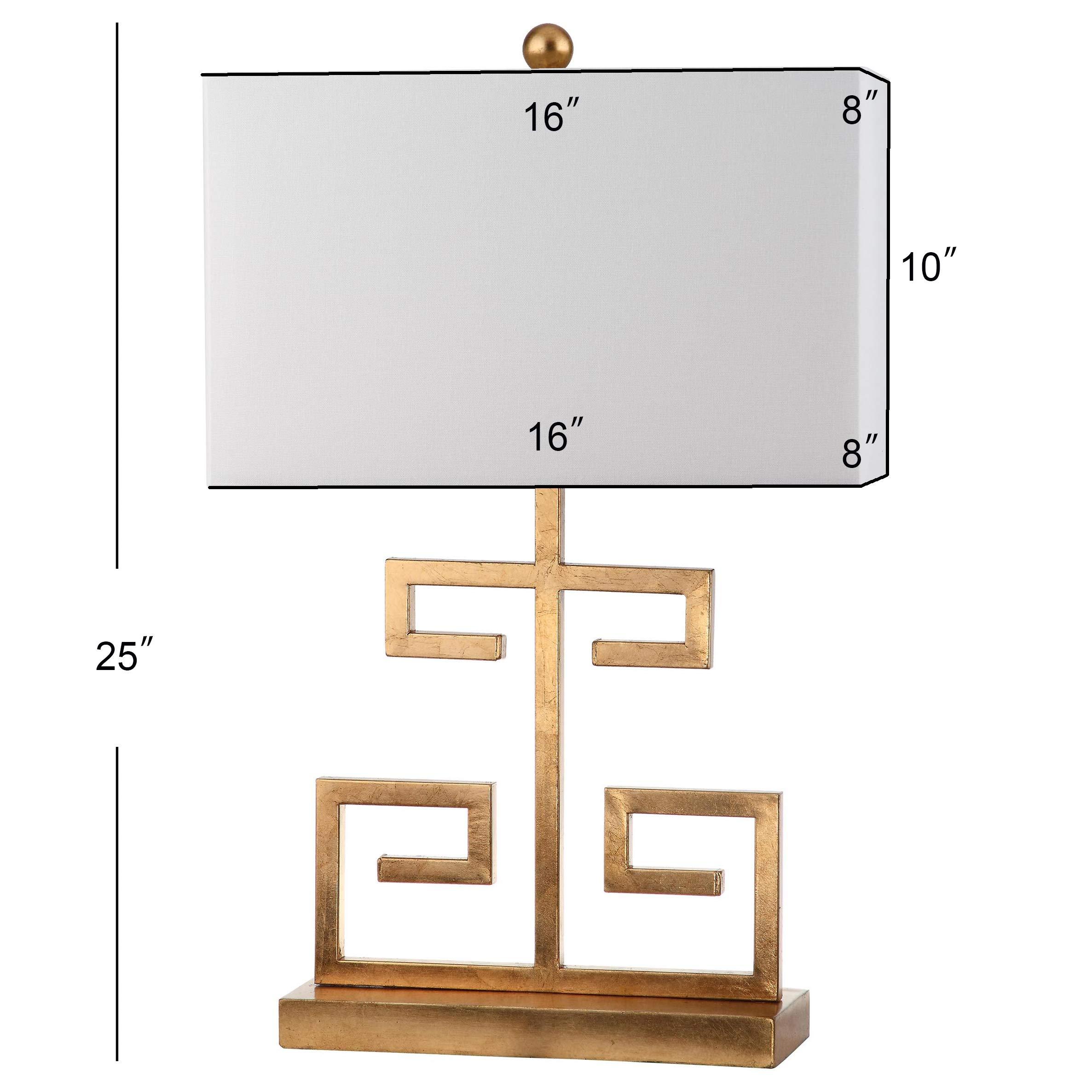 Safavieh Safavieh Lighting Collection Greek Key Gold and White Table Lamp, Set of 2