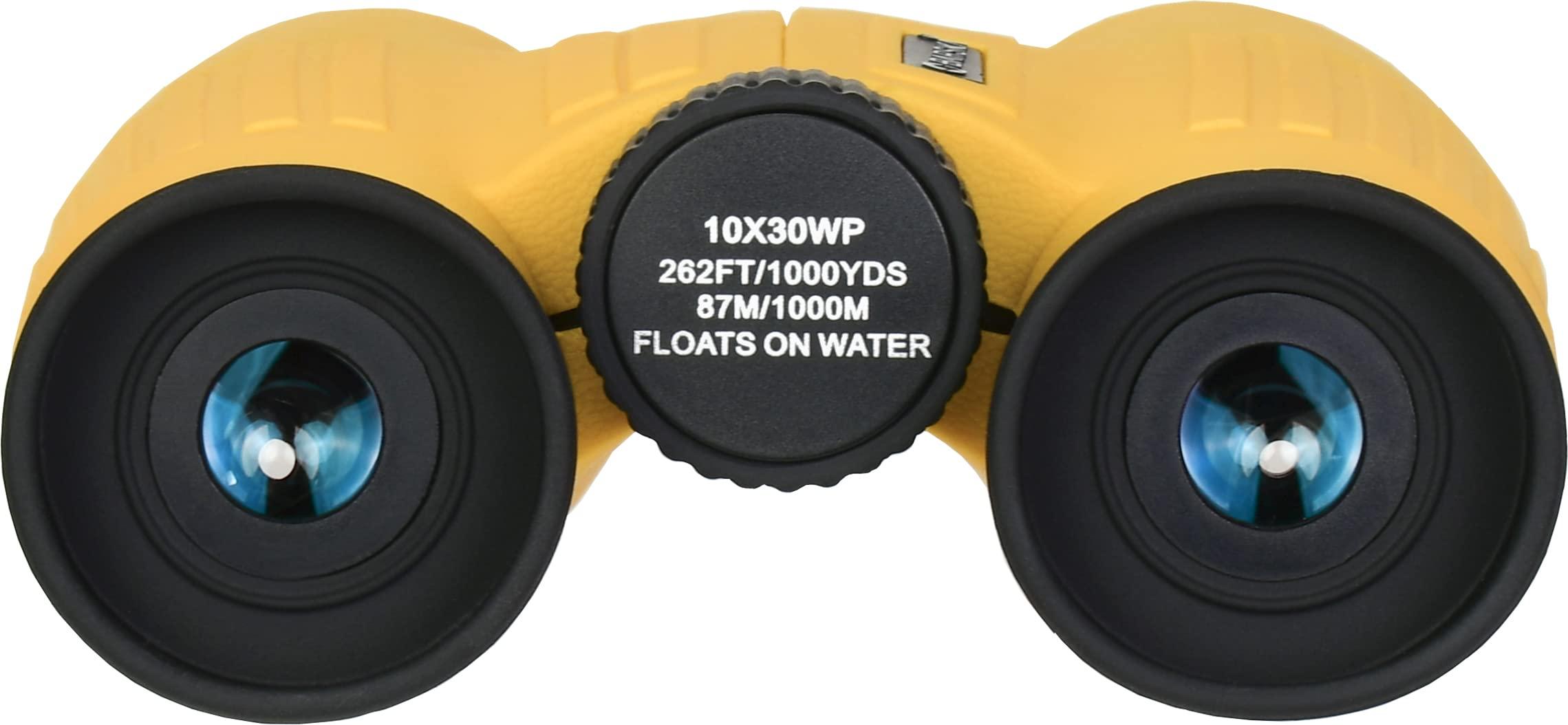 BARSKA BARSKA 10x30 WP Floatmaster Binoculars (Blue Lens, Yellow) (AB11092)