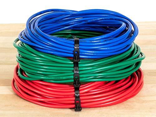 Secure Cable Ties 10 Inch releasable Black Cable tie - 100 Pack