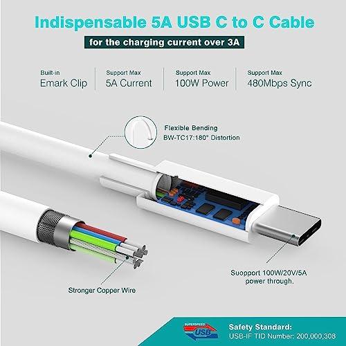 IFEART 96W USB C Charger for MacBook Pro 16, 15, 14, 13 inch 2024, 2023, 2022, 2021, M3 M2 M1 MacBook Air, USBC Laptop Power Adapter, iPad, LED, 6.6ft 5A Cable Charging as Fast as Original Quality