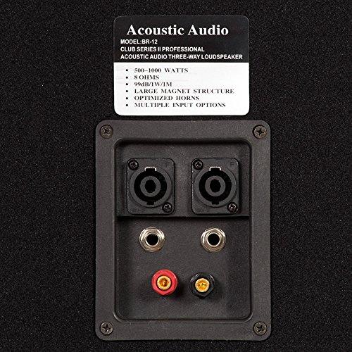 Acoustic Audio by Goldwood Acoustic Audio BR12 Passive 12" Speaker and Stand 3-Way DJ PA Karaoke Band Monitor