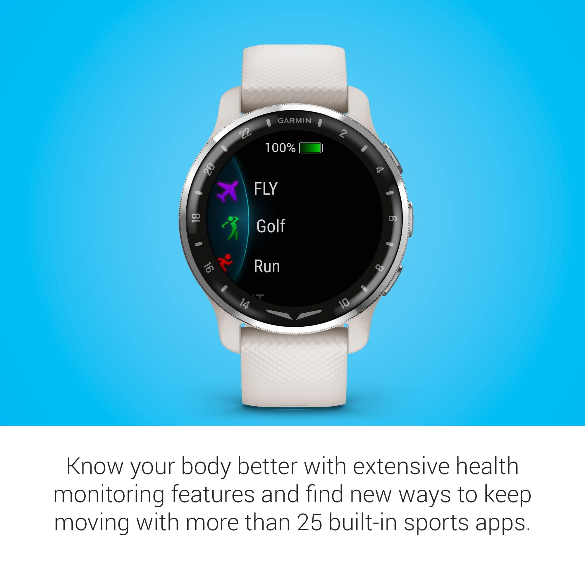 Garmin Garmin D2 Air X10, Touchscreen Aviator Smartwatch with GPS, Aviation Weather, Call and Text, Health and Wellness Features and More, Ivory