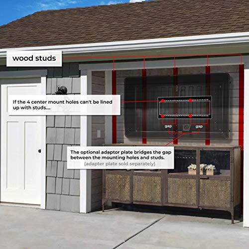 STORM SHELL Outdoor TV Hard Cover Weatherproof Protection for Television - Mounts Right on The Wall - TV Wall Mounting Bracket Included (45-55 inch), Black