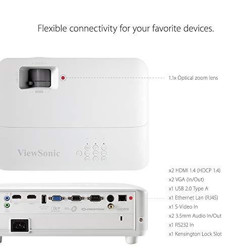 ViewSonic ViewSonic PG701WU 3500 Lumens WUXGA Projector with Vertical Keystone Dual 3D Ready HDMI Inputs and Low Input Latency for Home and Office