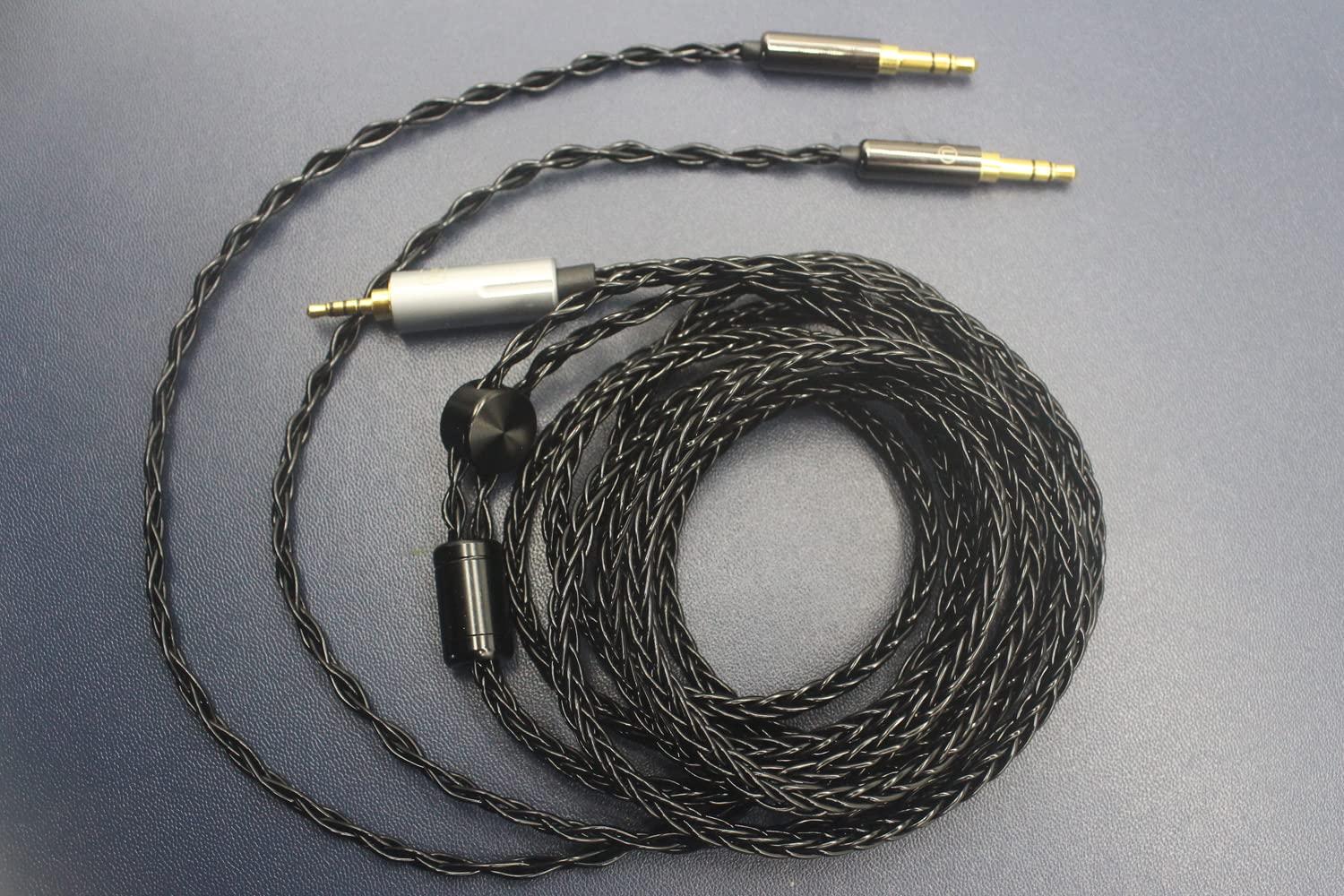 Youkamoo Youkamoo 2.5mm Balanced Headphone Replacement Cable Compatible for Hifiman Sundara, Ananda, Arya, HE400SE, HE4XX, HE-400i Headphones (Dual 3.5mm Male Version) 8.5 ft (2.60 m)