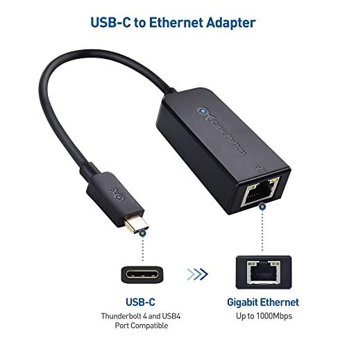 Cable Matters Cable Matters Plug & Play USB C to Ethernet Adapter with PXE, MAC Address Clone (Thunderbolt to Ethernet Adapter, Gigabit Ethernet to USB C) in Black - Compatible with MacBook Pro, XPS, Surface Pro